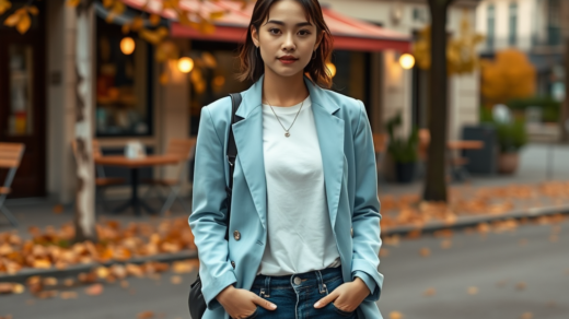 helphelp2.com | Ideeën voor een outfit met een lichtblauwe blazer deze herfst